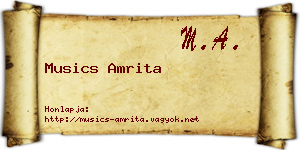 Musics Amrita névjegykártya